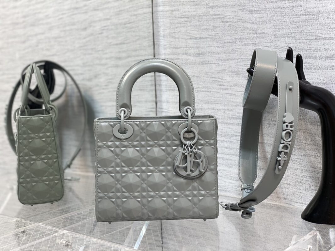 Lady Dior Small Bag in Matte Grey