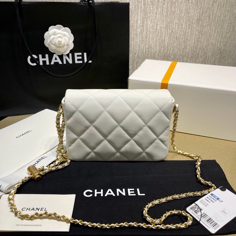 Chanel Mini Square Fatty Classic Rhombic Flap Bag - Image 3