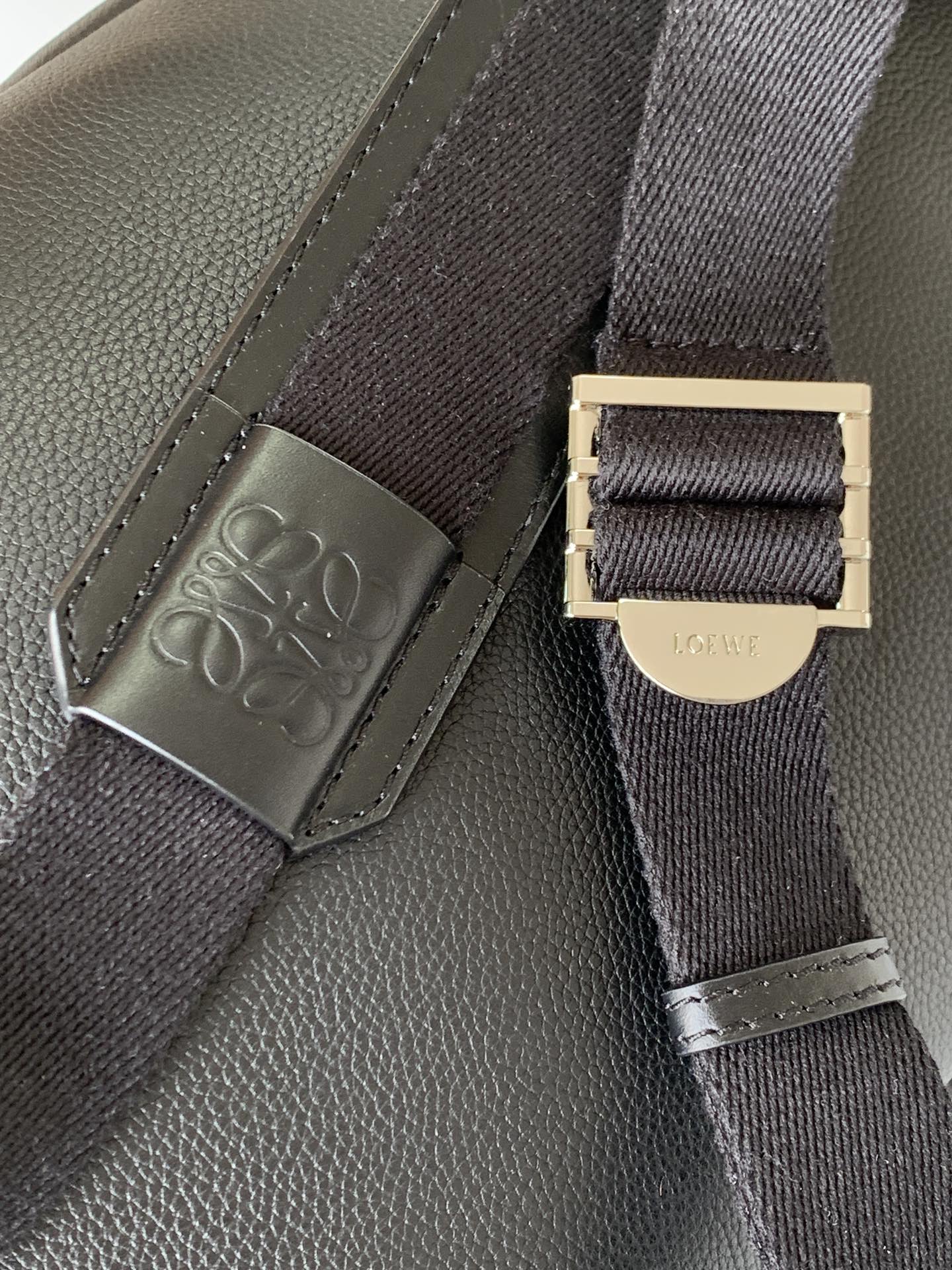 Loewe Military Style Backpack in Black - Image 8