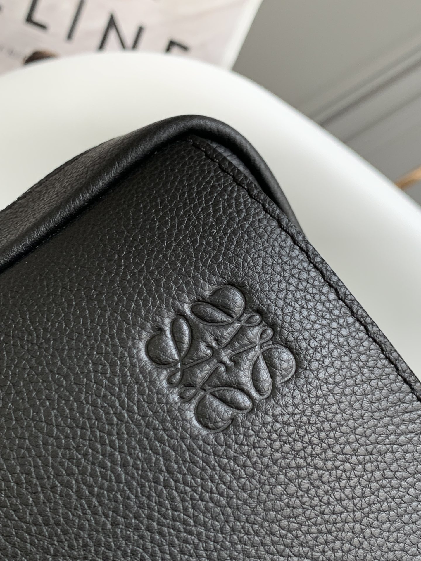 Loewe Military Style Backpack in Black - Image 5