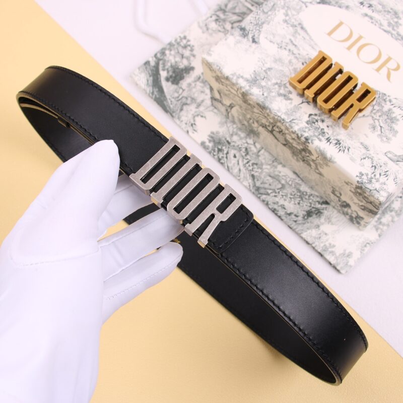 Dior D-Fence Leather 30mm Belt with DIOR Buckle