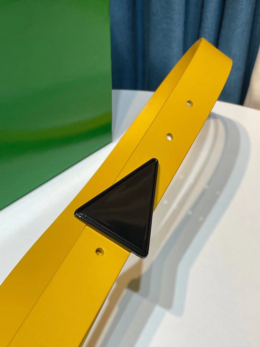 db9bf2_e3c0482f2f9245a882647d01ddab8c12mv2.jpg Bottega Veneta Triangular Buckle Leather Belt - Image 1