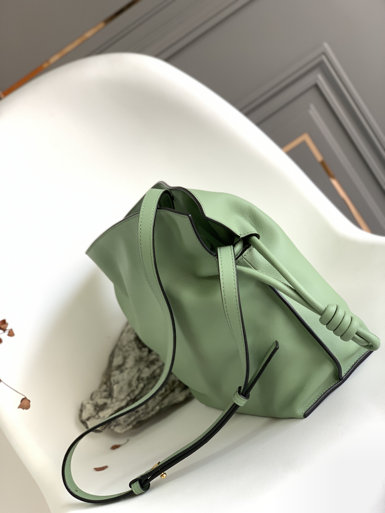 Loewe Large Flamenco Bag in Forest Green Calfskin - Image 3