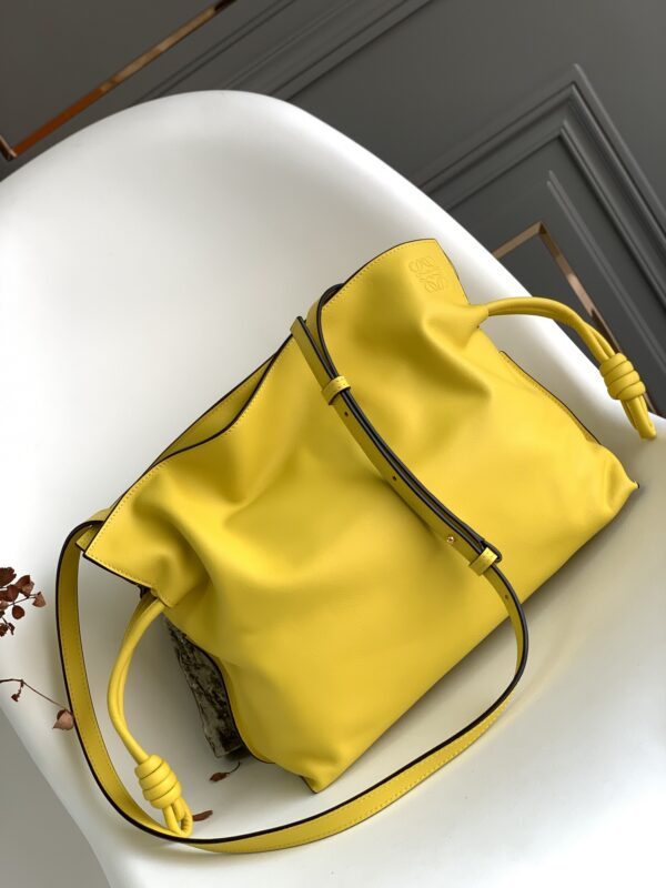 Loewe Large Flamenco Bag in Yellow Calfskin