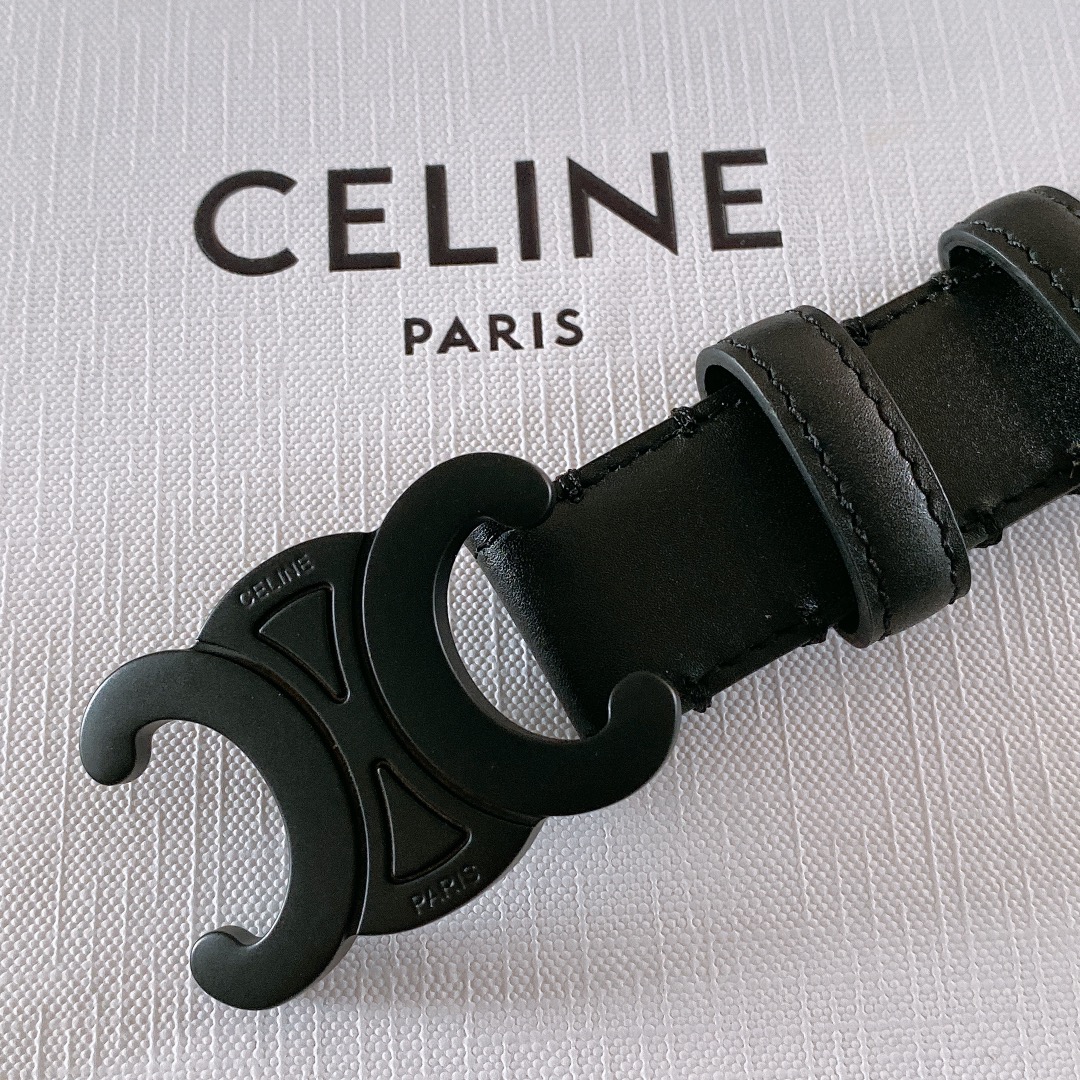 db9bf2_e5d023490b8c40b287838ab07b6f7b55mv2.jpg Celine Triomphe Leather Belt - Image 1