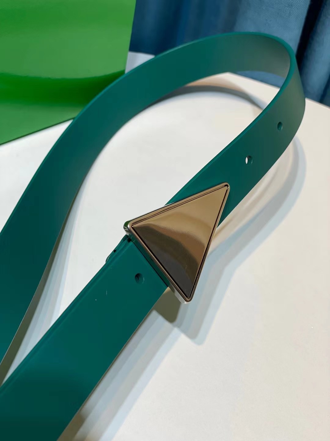 db9bf2_e71a552cf7f9443dbb340a753d11ee36mv2.jpg Bottega Veneta Triangular Buckle Leather Belt - Image 1