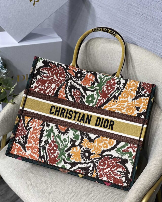 Dior Large Book Tote Presbyopia Bag in Paisley Pattern