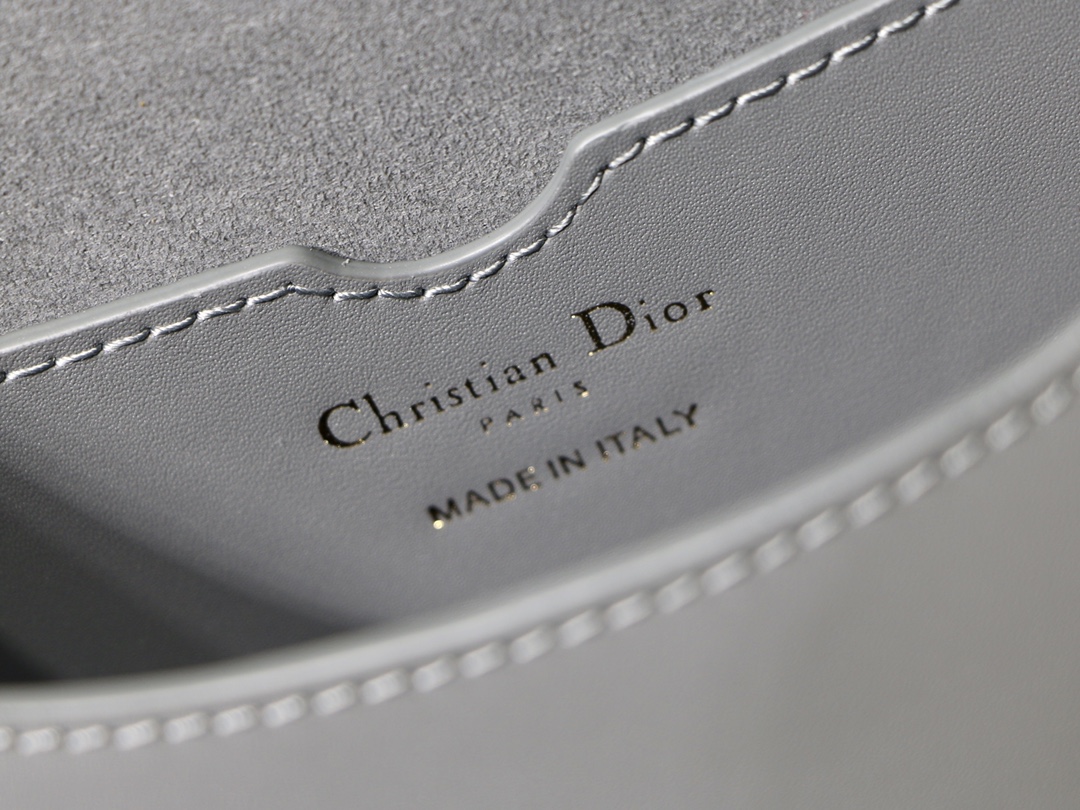 Dior Small Bobby Bag in Grey Leather - Image 10