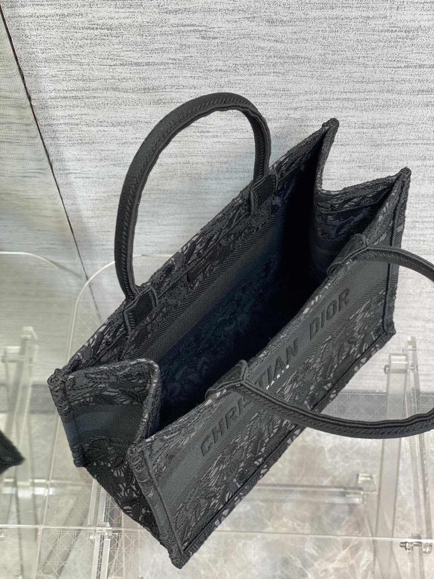 Dior Small Tote Bag in Black - Image 7