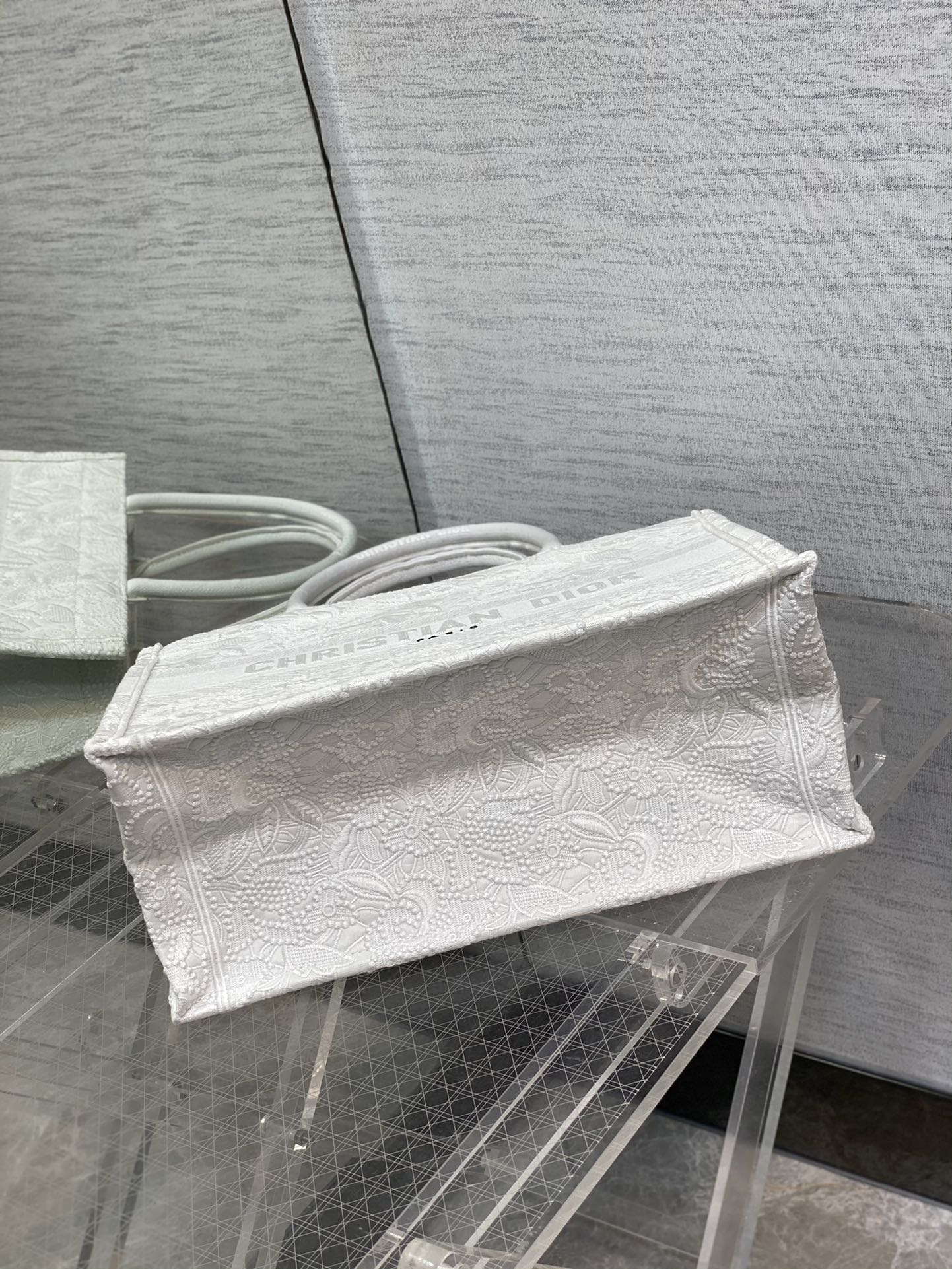 Dior Small Tote Bag in White - Image 4