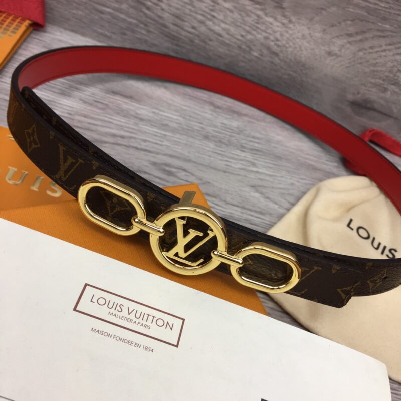 Louis Vuitton Round LV Buckle Reversible Belt