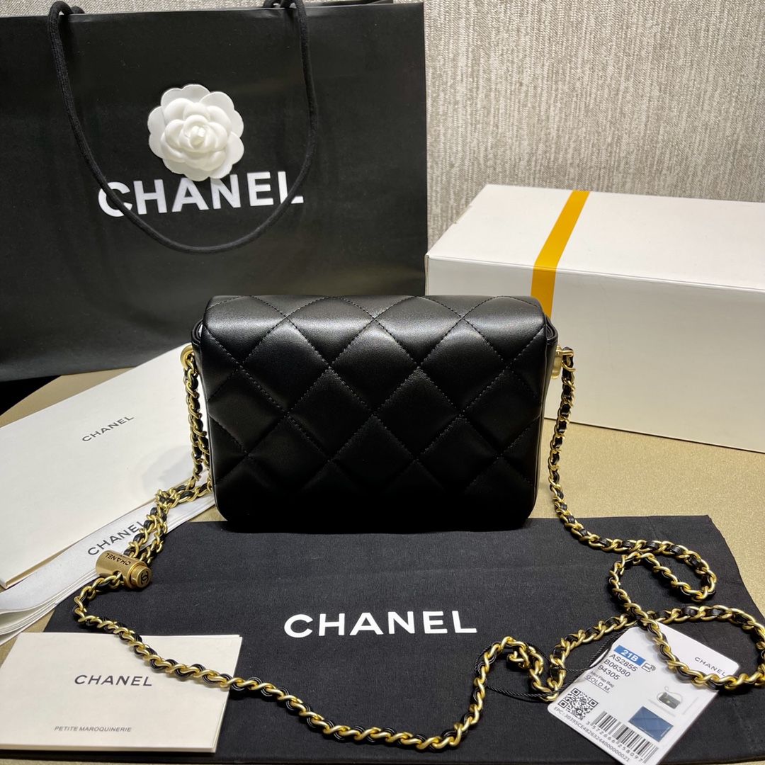 Chanel Mini Square Fatty Classic Rhombic Flap Bag - Image 3