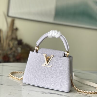 Louis Vuitton Capucines Mini Handbag in Light Violet