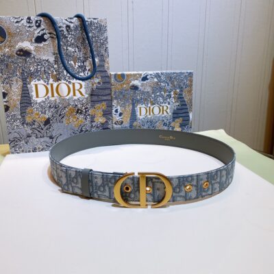 Dior CD Buckle Carved Flower 35mm Belt