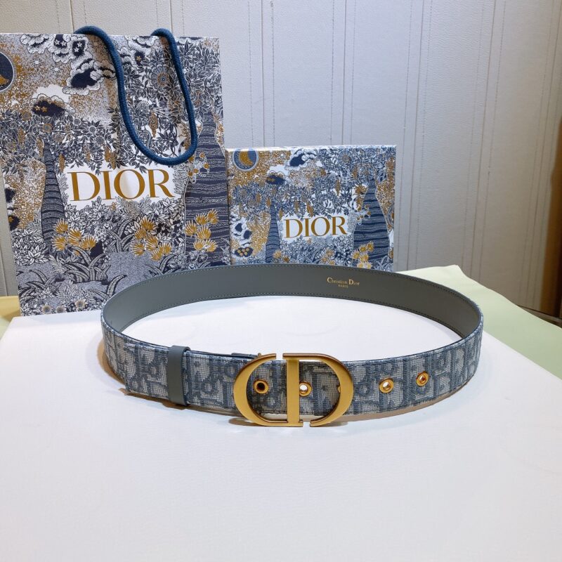 Dior CD Buckle Carved Flower 35mm Belt