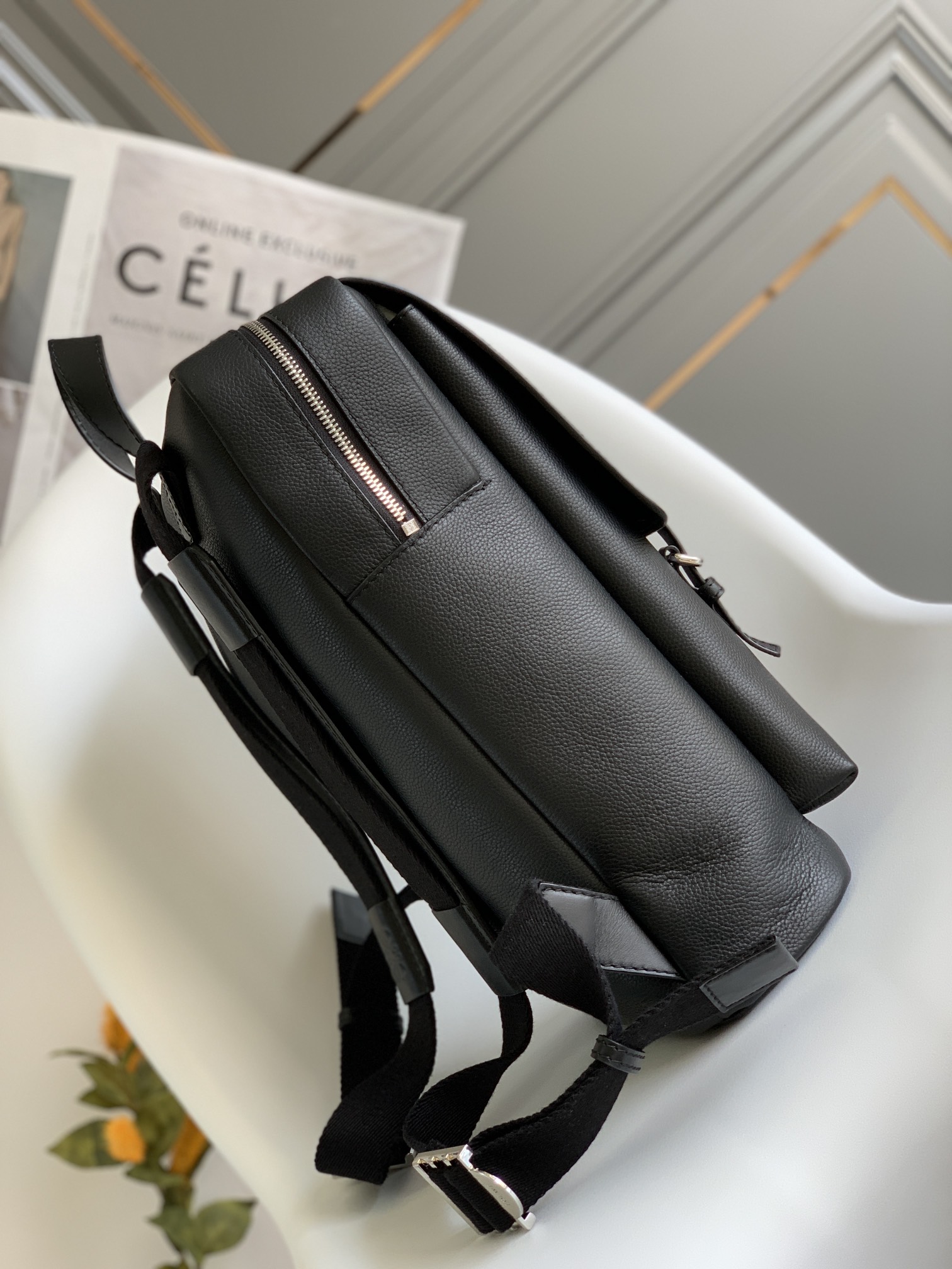 Loewe Military Style Backpack in Black - Image 4