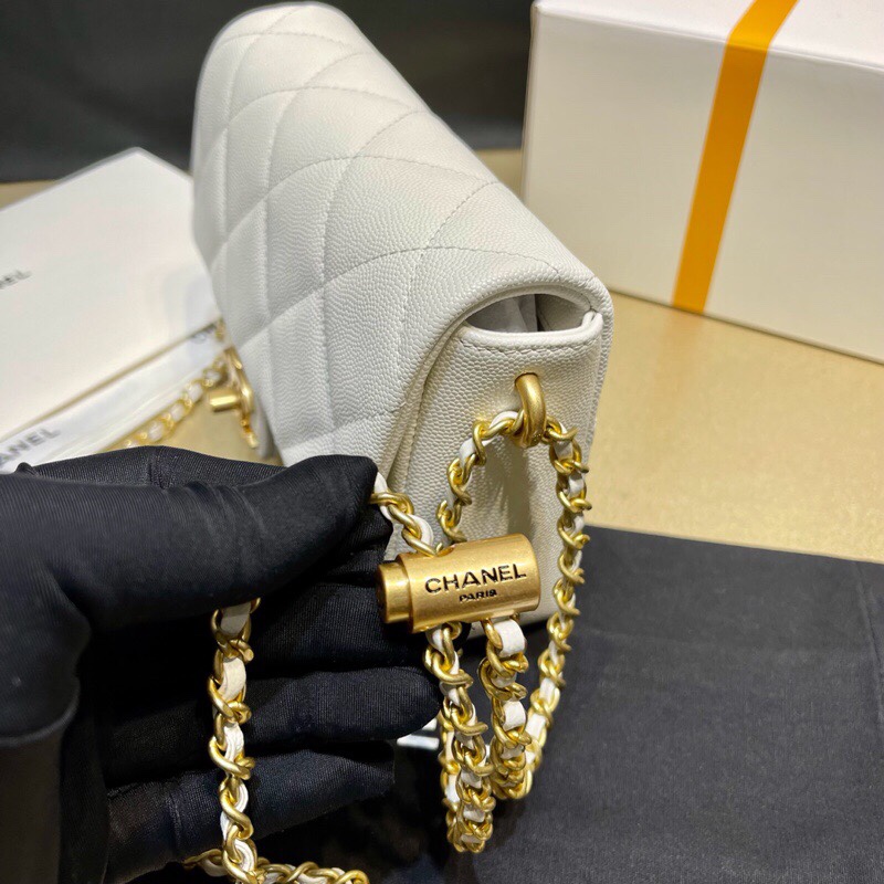 Chanel Mini Square Fatty Classic Rhombic Flap Bag - Image 6