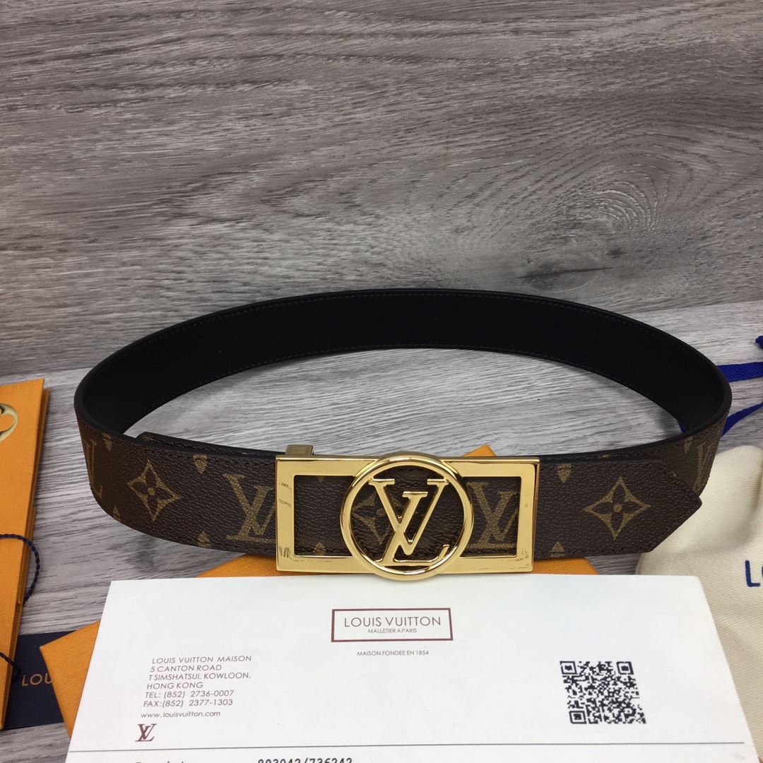 db9bf2_fadf695cc95c487e812f5c43590ca1aamv2.jpg Louis Vuitton Dauphine 35mm Reversible Belt - Image 1