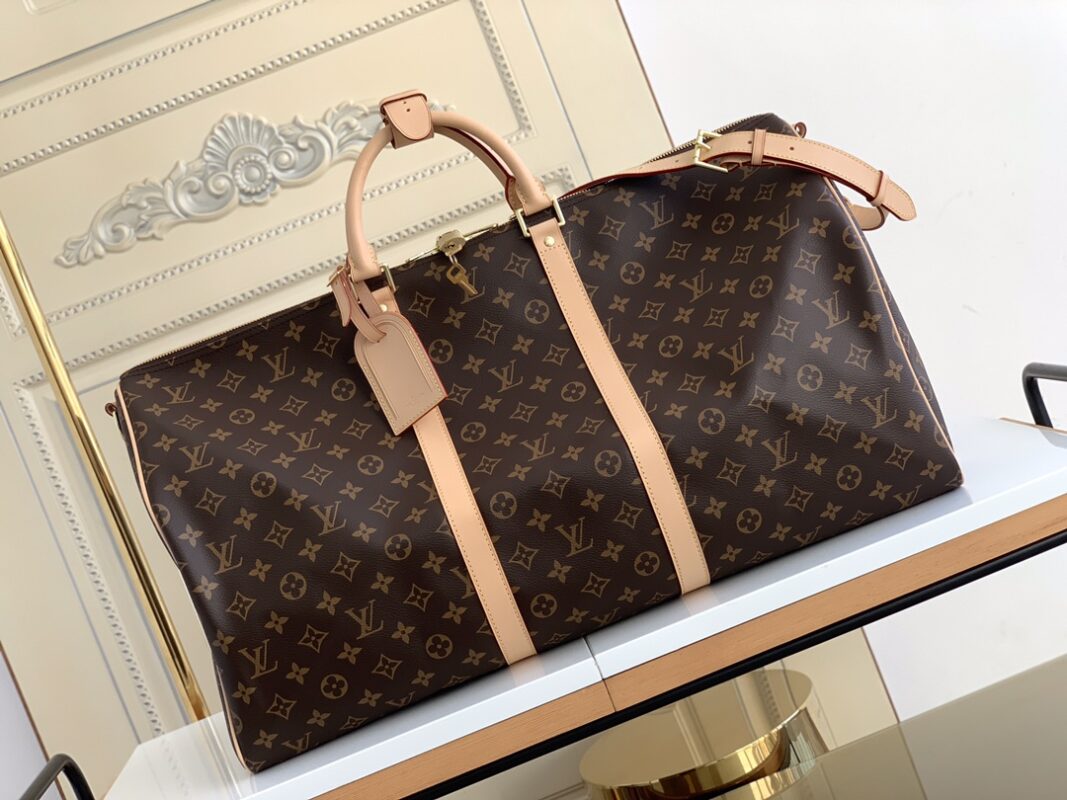 Louis Vuitton Classic Keepall 55 Bag in Damier Graphite Canvas