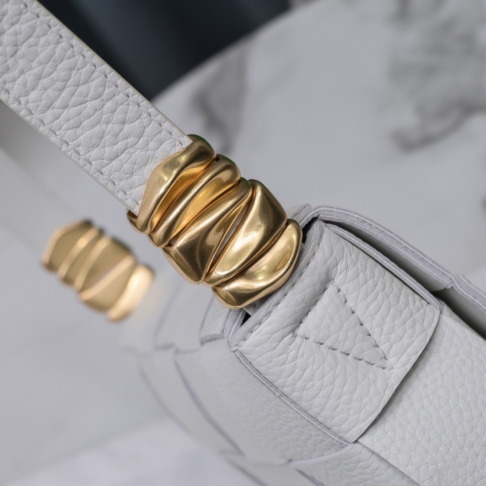 Bottega Veneta Padded Cassette Bag in White - Image 6