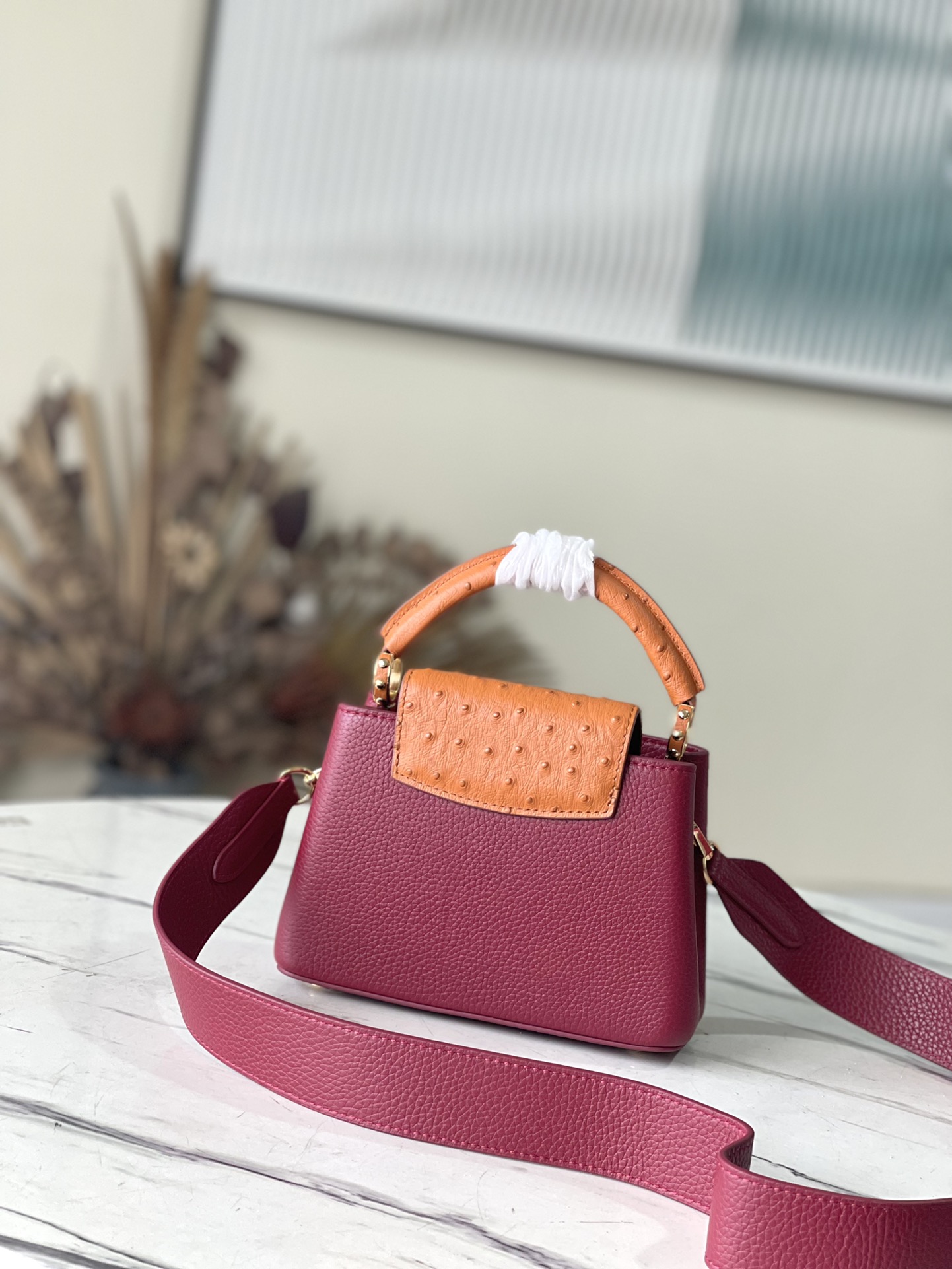 Louis Vuitton Capucines Mini Handbag in Ruby Red - Image 3