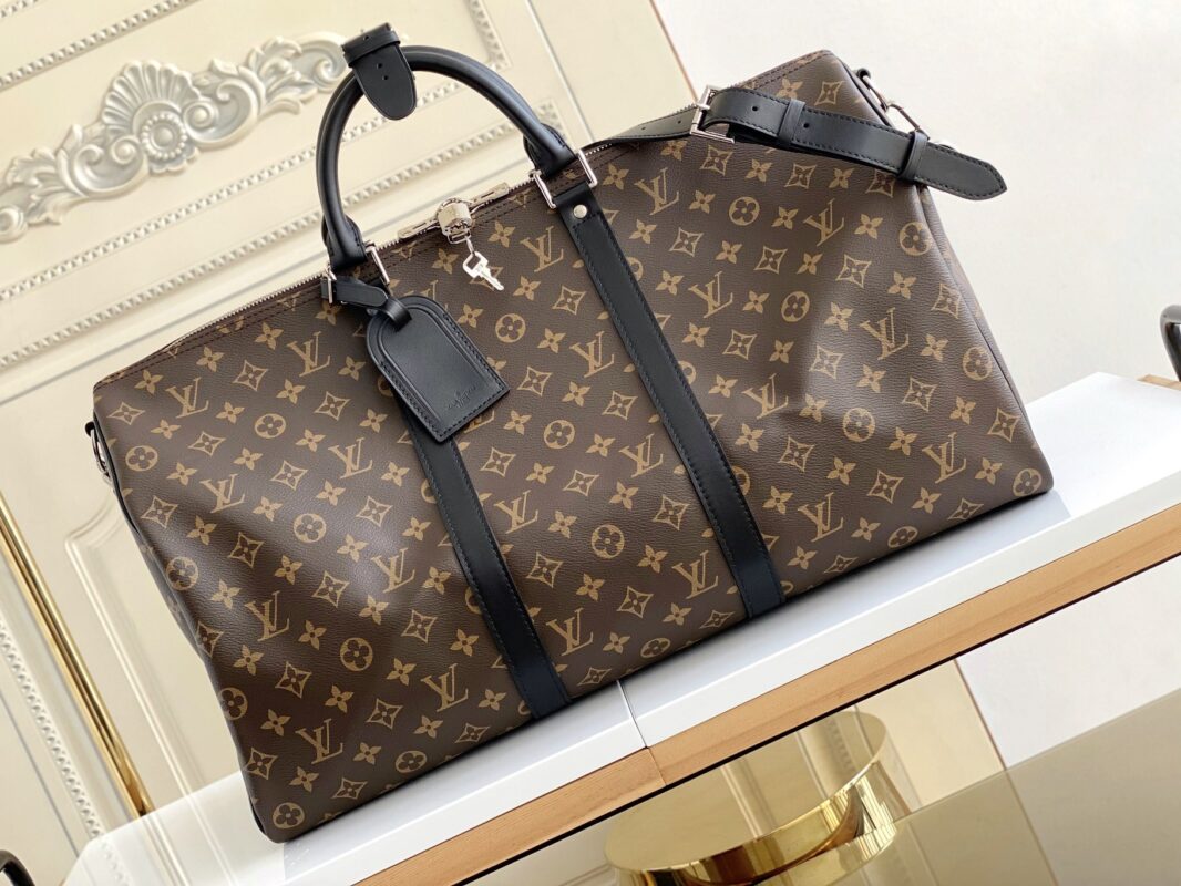 Louis Vuitton Classic Keepall 50 Travel Bag in Damier Graphite Canvas