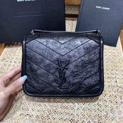 YSL Niki Chain Wallet Bag Black