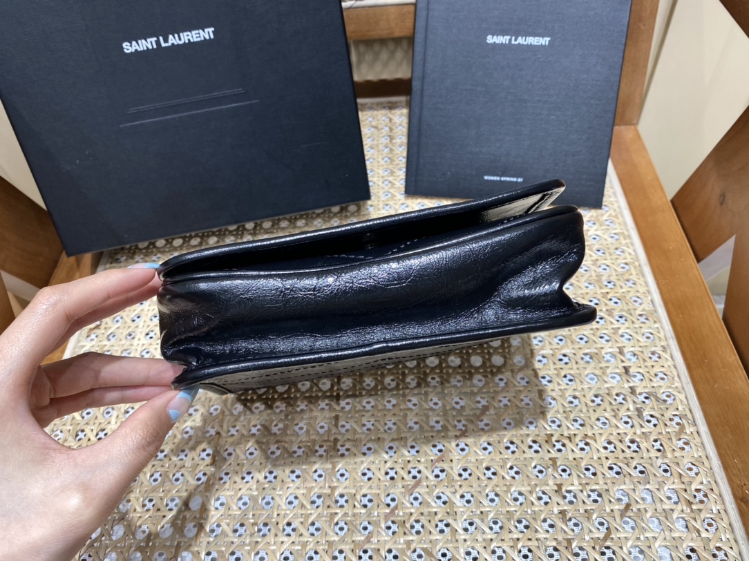 YSL Niki Chain Wallet Bag Black - Image 6