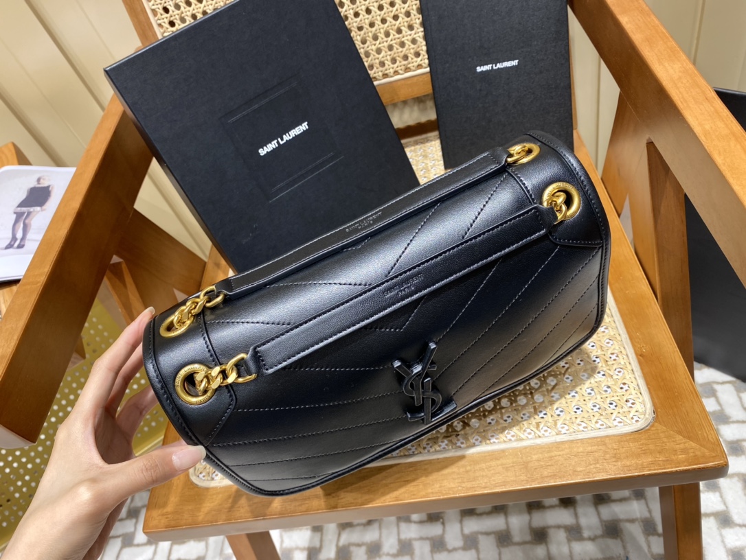 YSL Niki Baby in Lambskin 28 Black - Image 5