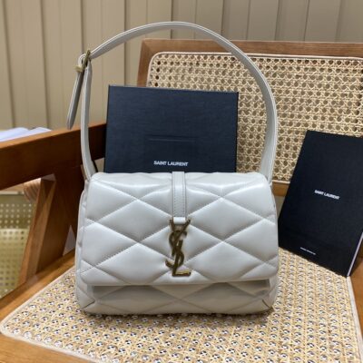 YSL Le 57 Quilted White Bag