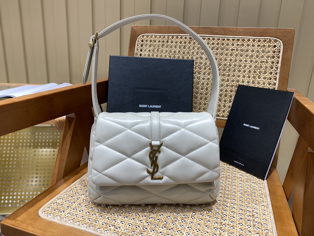 YSL Le 57 Quilted White Bag
