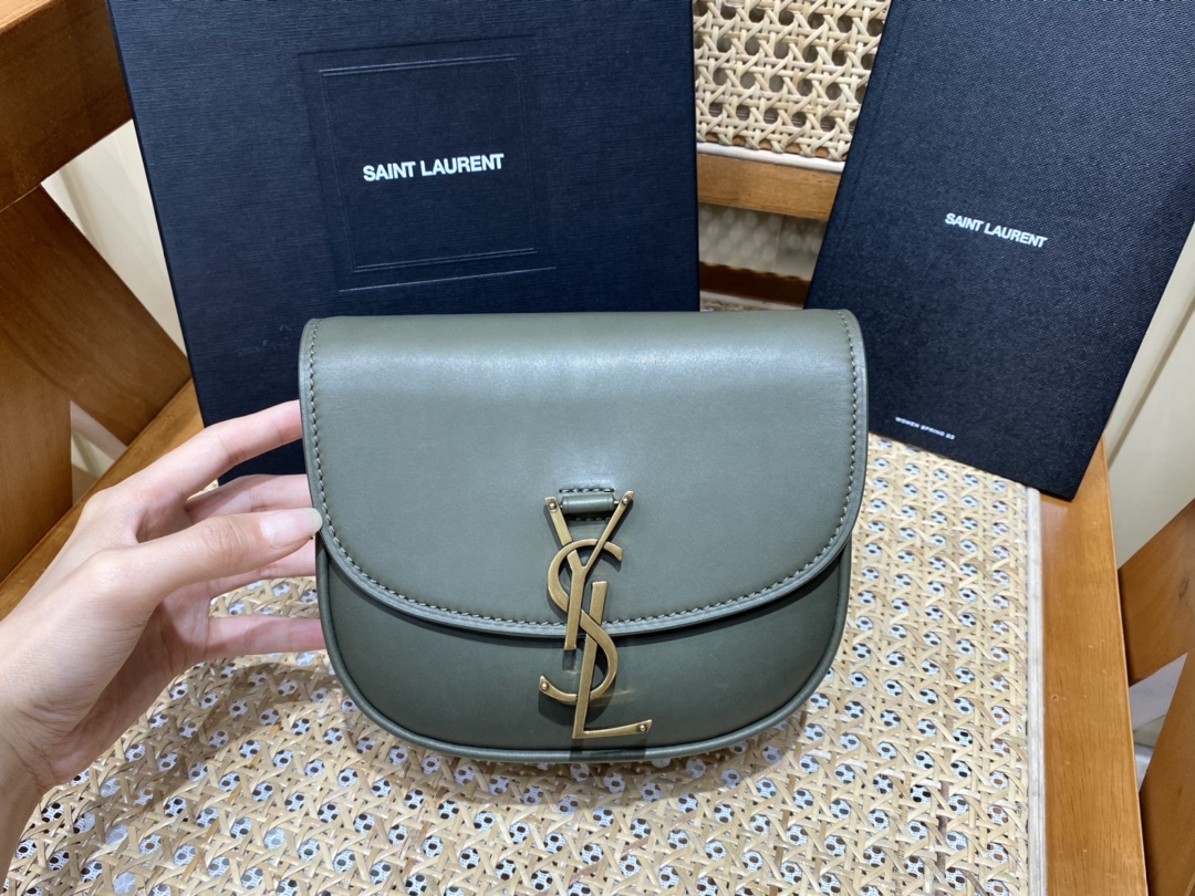 YSL Kaia Small Olive Green