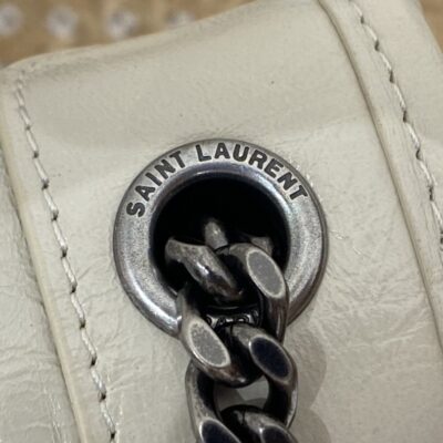 YSL Niki Chain Wallet Bag White - Detailed Show