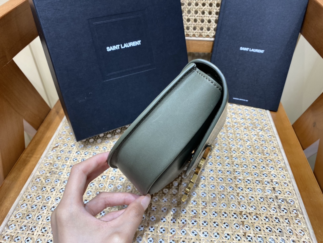 YSL Kaia Small Olive Green - Image 4