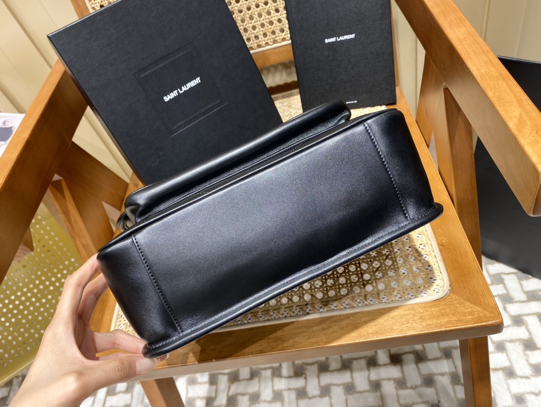 YSL Niki Baby in Lambskin 28 Black - Image 6