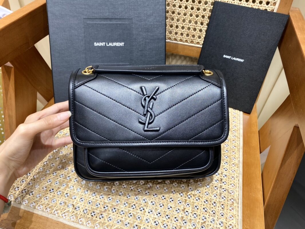 YSL Niki Baby in Lambskin 22 Black
