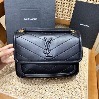 YSL Niki Baby in Lambskin 22 Black