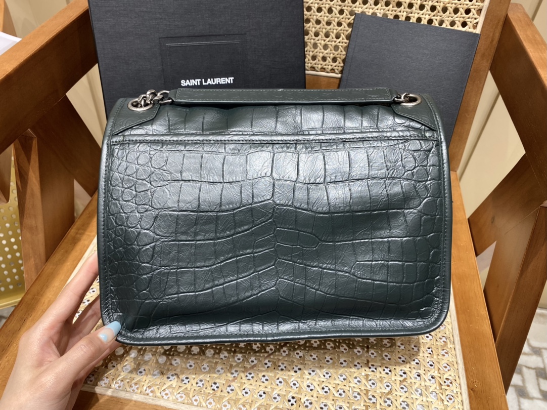 YSL Niki Medium 28 Dark Green - Image 3