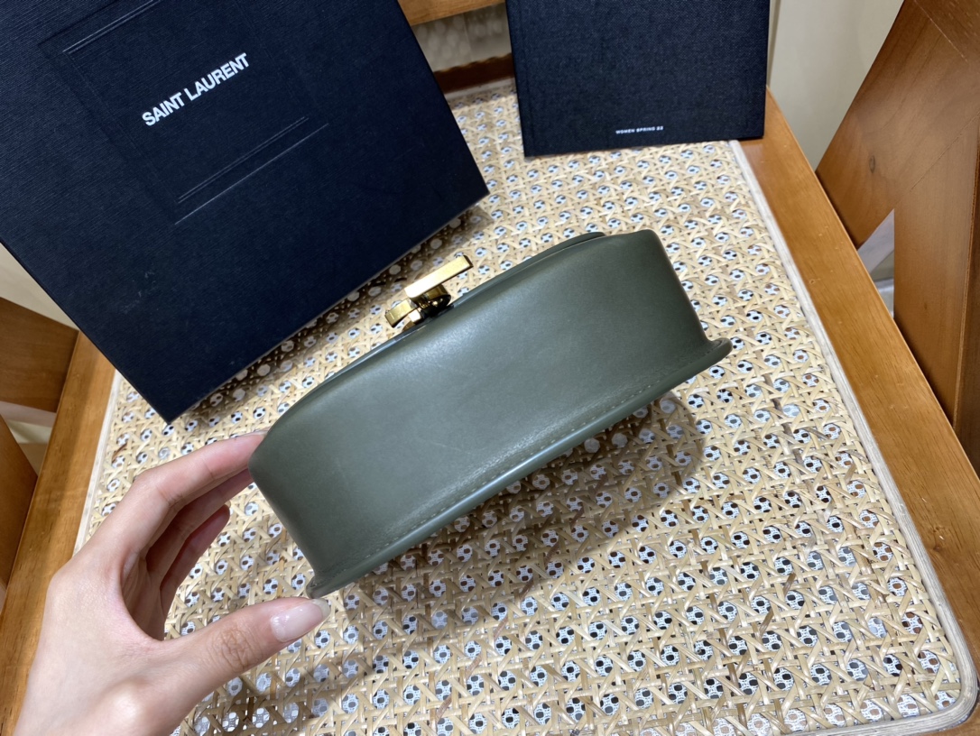 YSL Kaia Small Olive Green - Image 5