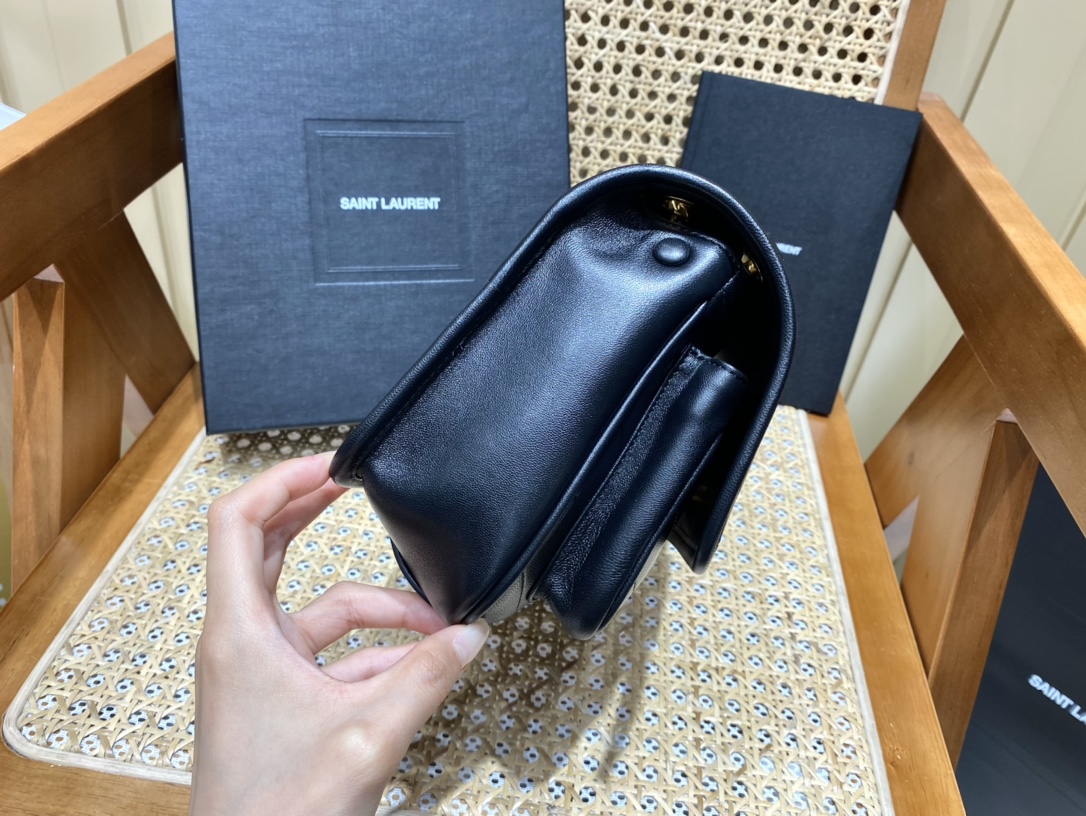 YSL Niki Baby in Lambskin 22 Black - Image 4