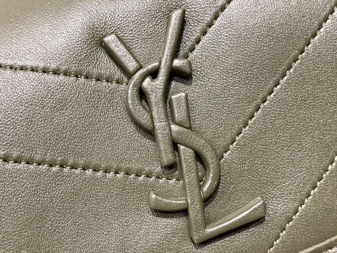 YSL Niki Baby in Lambskin 22 Olive Green - Image 10