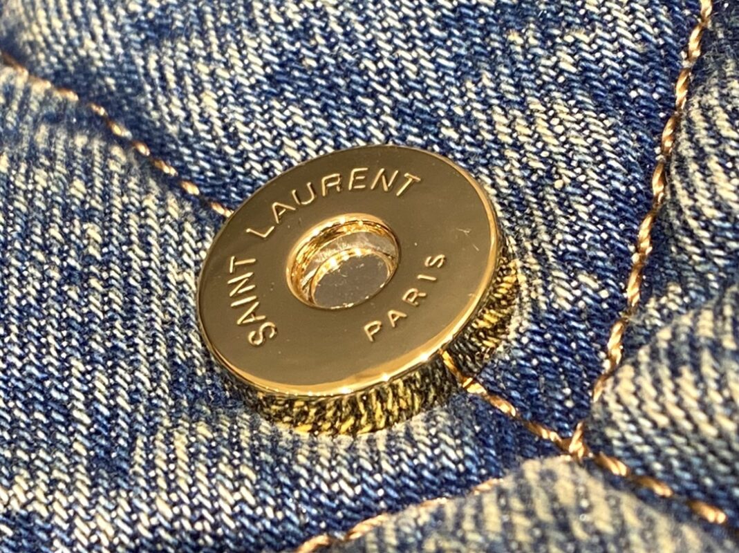 YSL Loulou Puffer 35 Denim Blue – Detailed Show