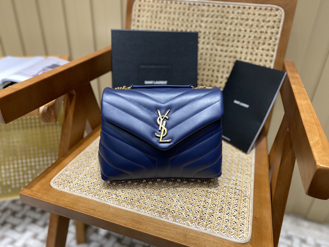 YSL Loulou 23 Navy Blue