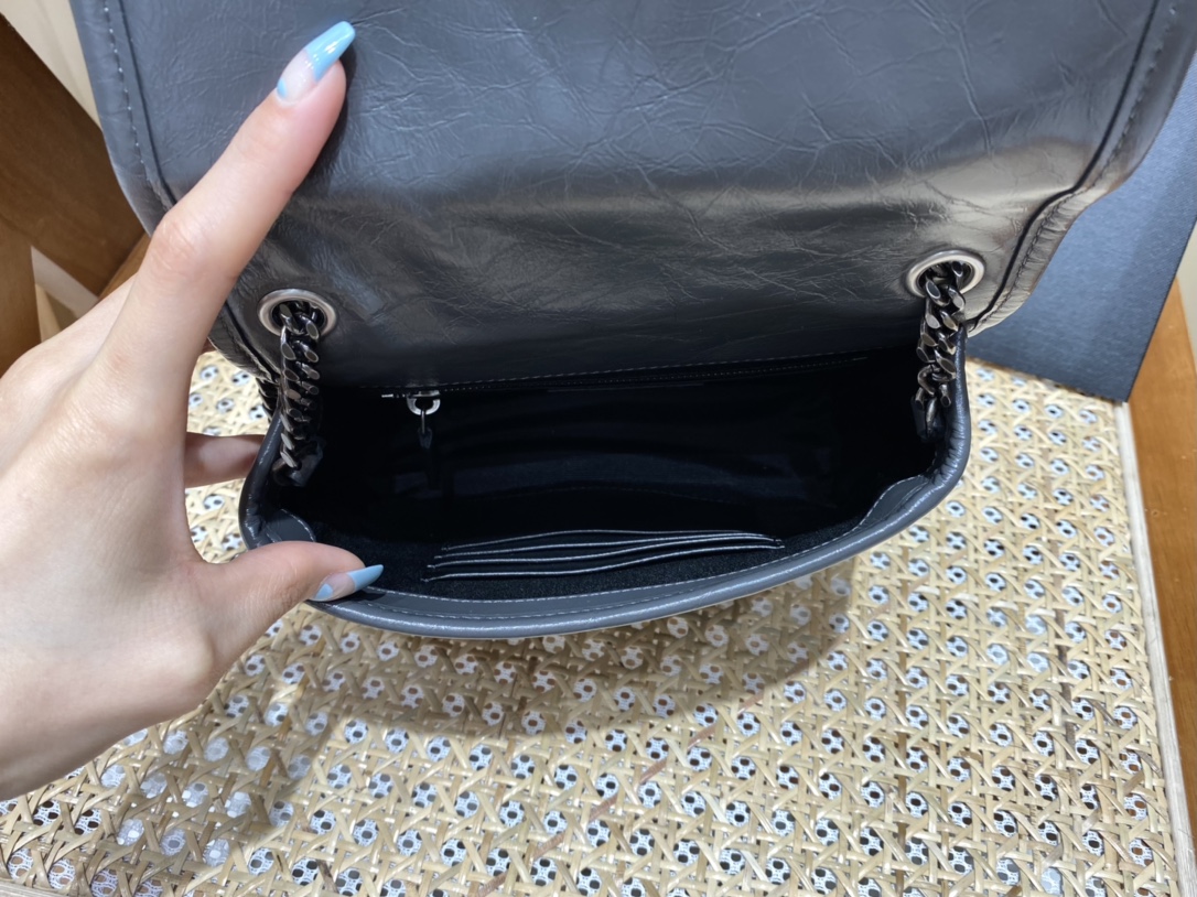 YSL Niki Chain Wallet Dark Blue - Image 7