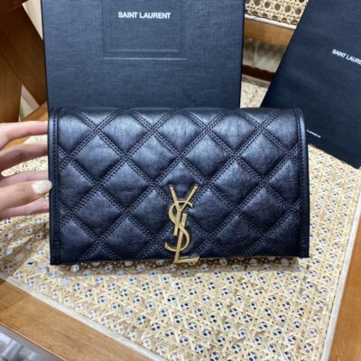 YSL Niki Chain Wallet Bag Black
