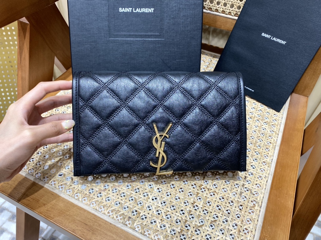 YSL Niki Chain Wallet Bag Black