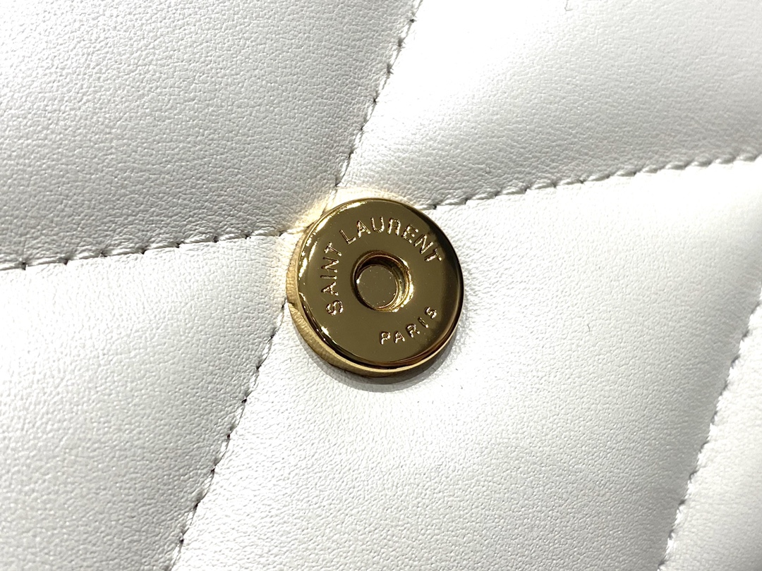 YSL Le 57 Quilted White Bag - Image 10