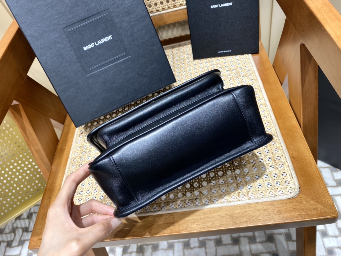 YSL Niki Baby in Lambskin 22 Black - Image 6