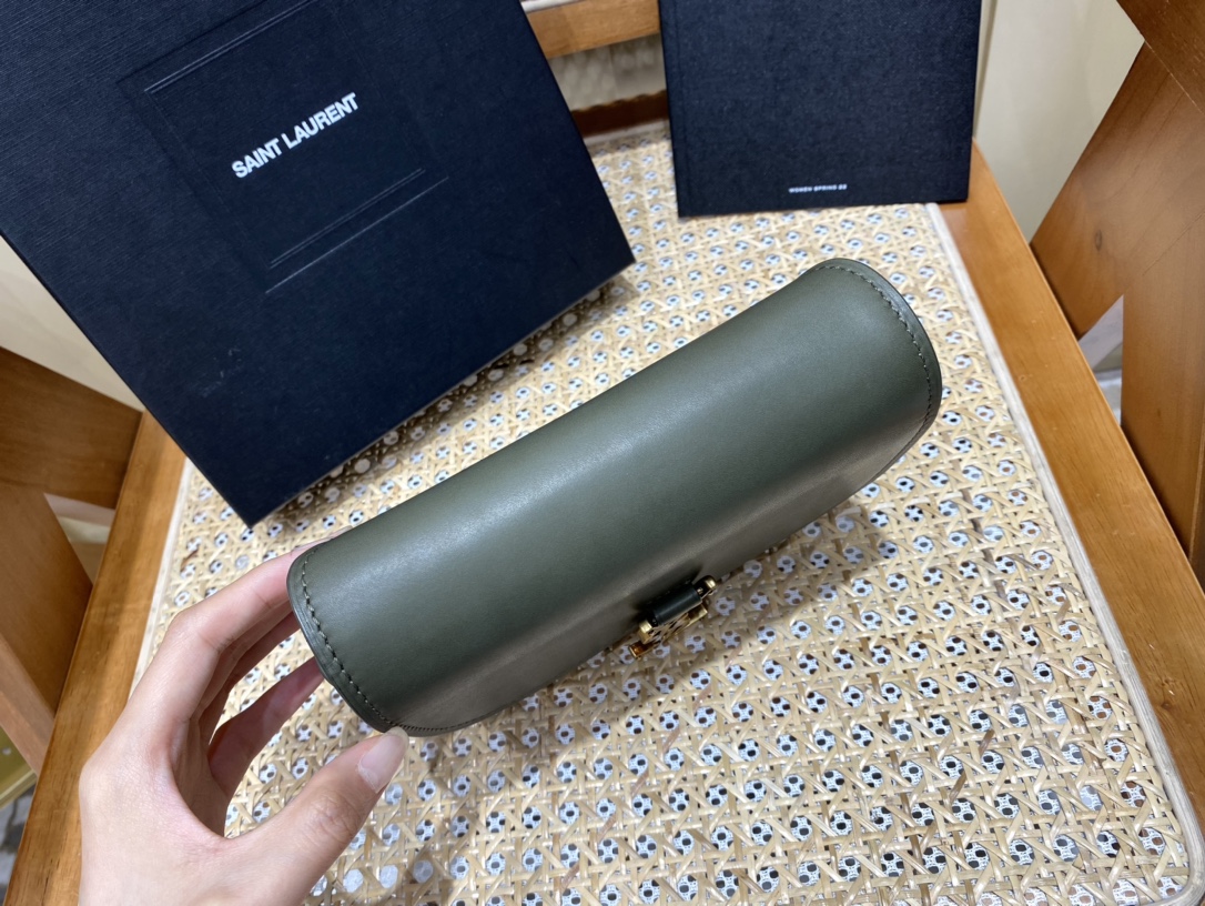 YSL Kaia Small Olive Green - Image 6