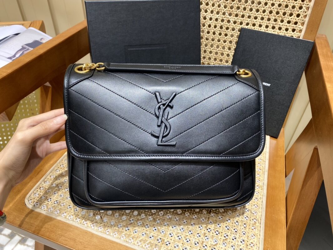 YSL Niki Baby in Lambskin 28 Black